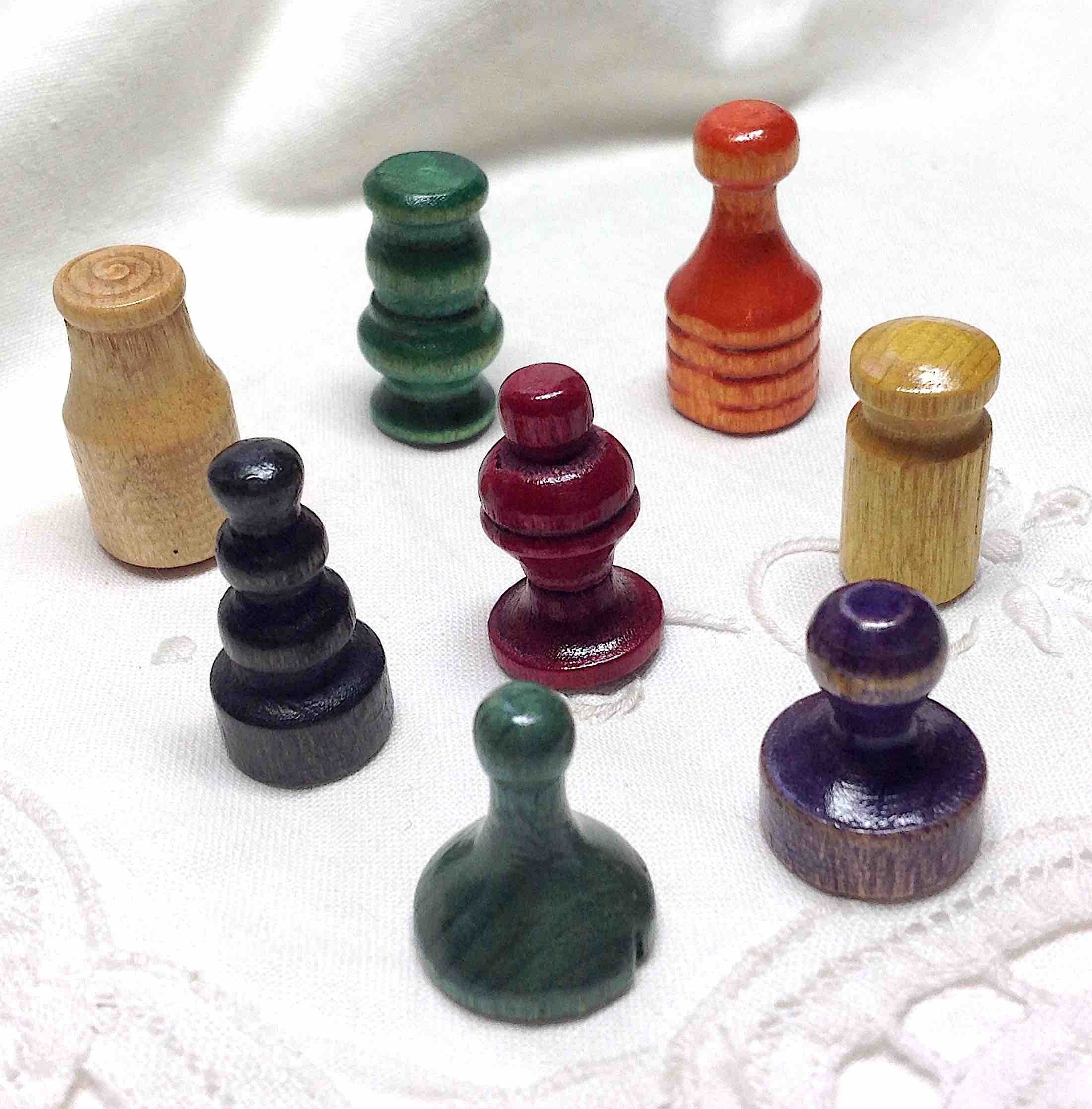 Monopoly Game Pieces 8 Wood Movers from Vintage game Altered Etsy