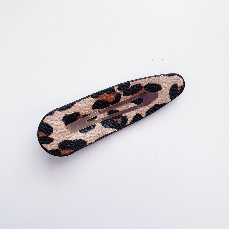 Leopard print hair Clip Hairclip Animal print hair clip Etsy