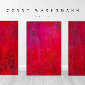 Picture set Red pictures - commissioned painting abstract