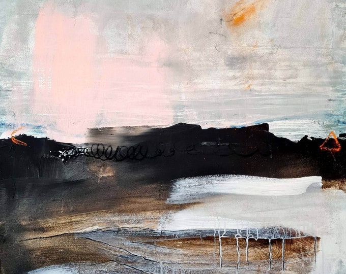 Autumn landscape as a commissioned painting - A story in autumn colors - Abstract commissioned painting