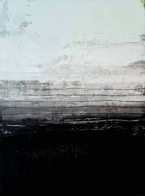 Pictures in black and white - Two Pages 2 - Commissioned abstract painting