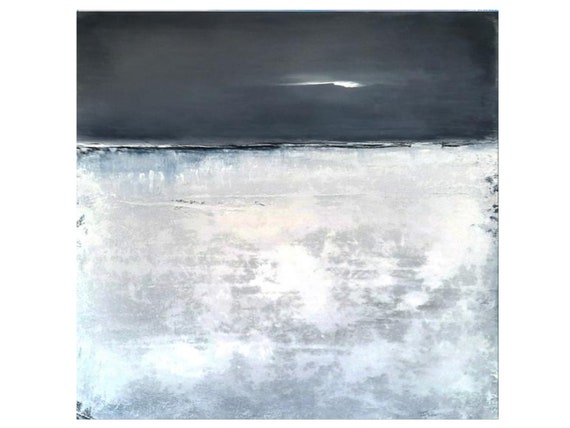 blue grey pictures / evening light 100 x 100 cm