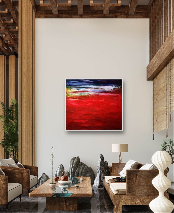 Order a red abstract painting as a commission painting Dream Journey - Commissioned abstract painting