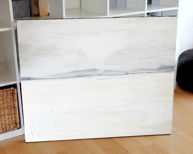 The garden will soon be landscaped - commissioned abstract painting