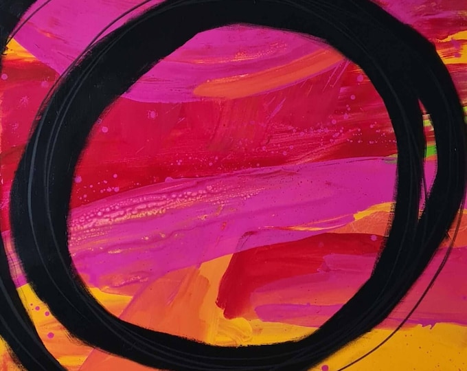 Red picture - Colorful artwork: Abstract painting - Commissioned abstract painting