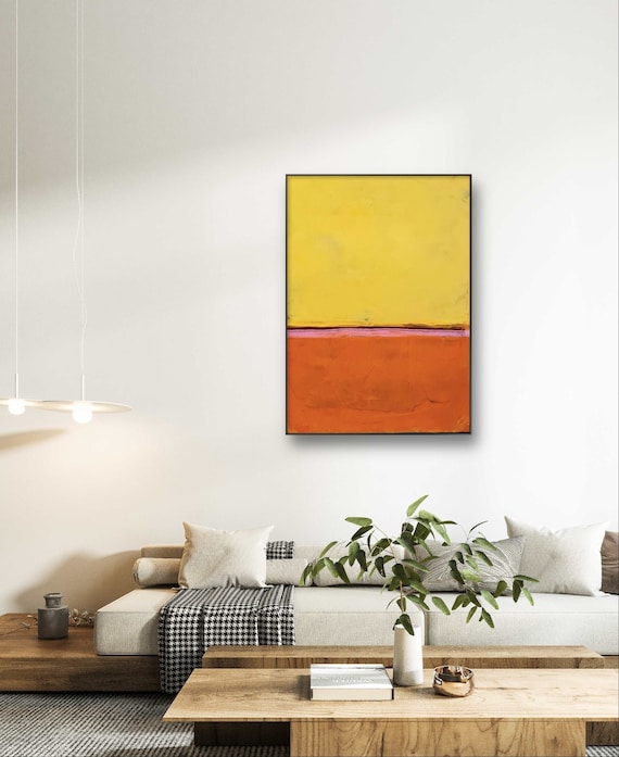 Fiery glow: Acrylic painting with special depth - Commissioned abstract painting
