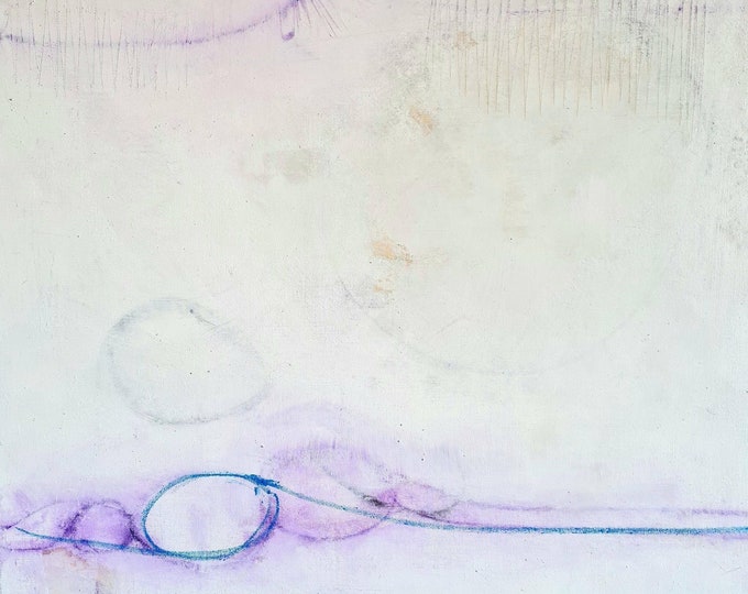 Beginning of summer in abstract white: Acrylic painting as an individual commission - commissioned abstract painting