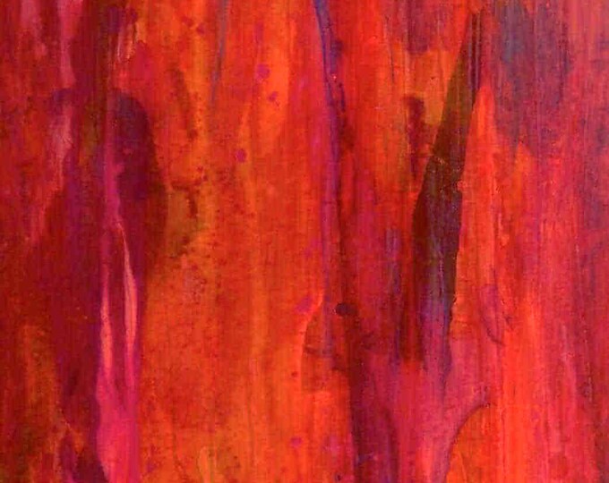 Abstract red painting: Concentrated energy as a powerful work of art - commissioned abstract painting