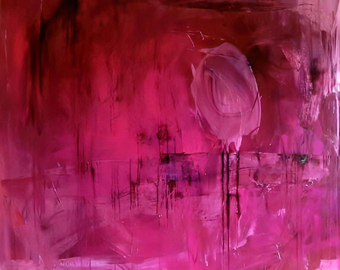 Love greeting - commissioned abstract painting