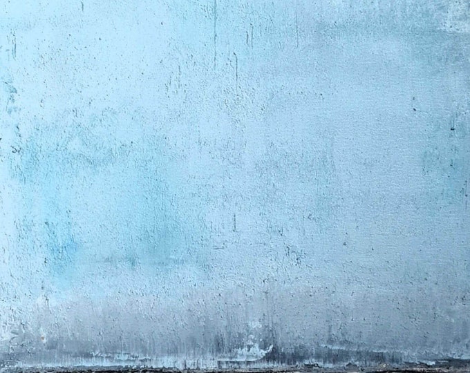 Abstract blue painting, commissioned artwork in various shades of blue - abstract commissioned artwork