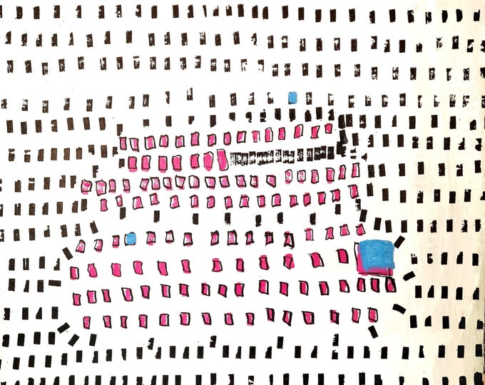 A minimalist artwork in black and white - commissioned abstract painting