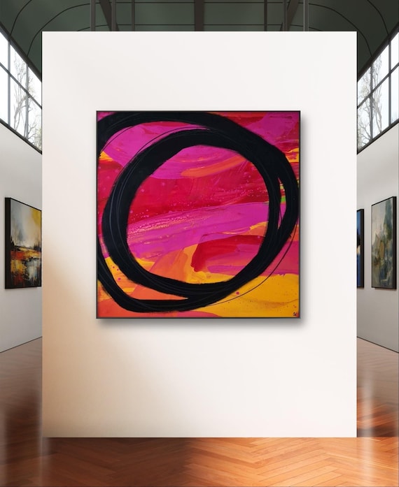 Red picture - Colorful artwork: Abstract painting - Commissioned abstract painting