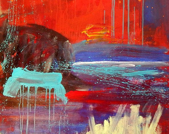 Camping trip - commissioned abstract painting