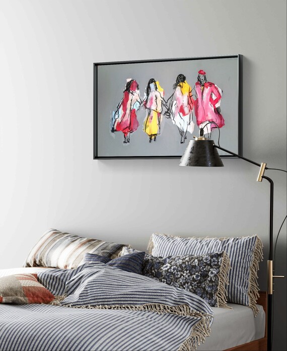 City Chic for friends for the wedding abstract paintings as commission- commissioned painting abstract