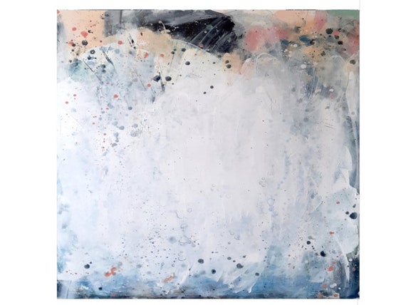 white abstract images / spring feelings / 130 x 110