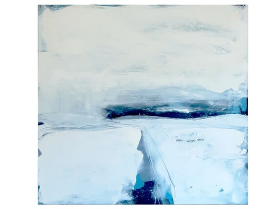 let white landscape pictures paint / desired measure
