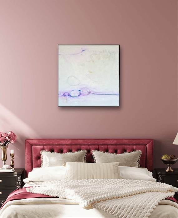 Beginning of summer in abstract white: Acrylic painting as individual commission - Commissioned abstract painting