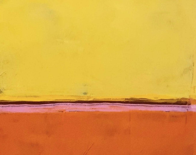 Fiery Glow: Acrylic painting with exceptional depth - commissioned abstract painting