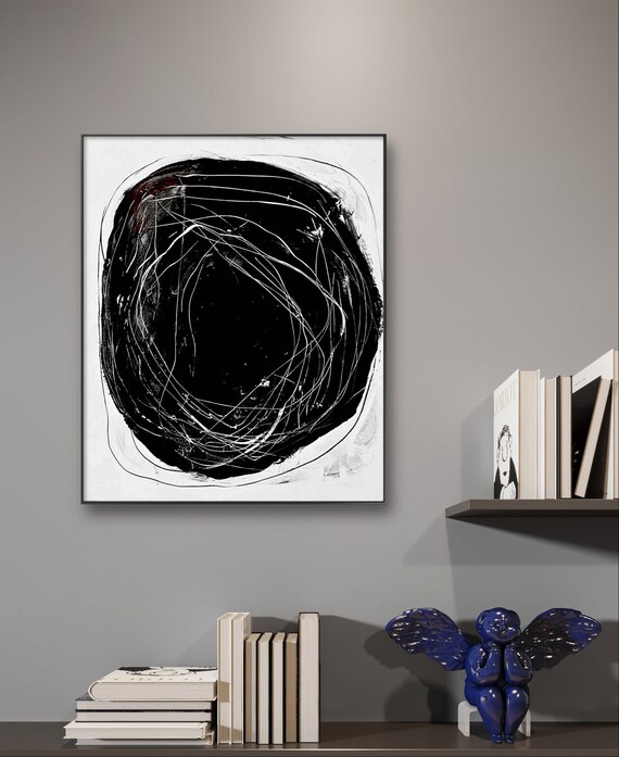 The art of reduction: Why black and white fusions radiate timeless beauty - Commissioned abstract painting