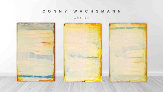 Pictures in yellow - Set Coastal Magic - Commissioned abstract painting