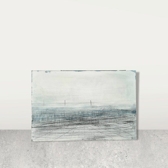 as commission / elaborate calm white blue painting abstract art on canvas large pictures paintings- commissioned painting abstract