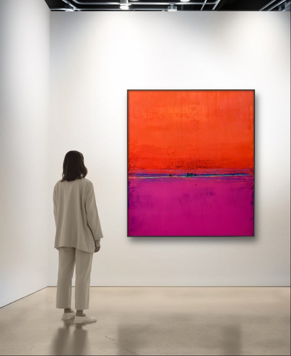 Commissioned painting / abstract red picture Spring heat - Commissioned painting abstract