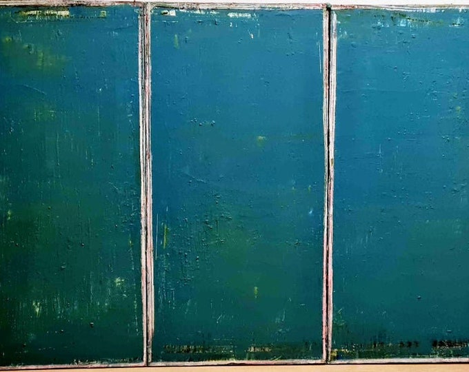 Blue-green image - categorizing ideas as a commission - expandable - commissioned abstract painting