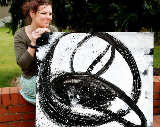 Nightswimming - commissioned abstract painting