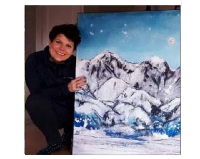 Favorite Mountains - Commissioned abstract painting