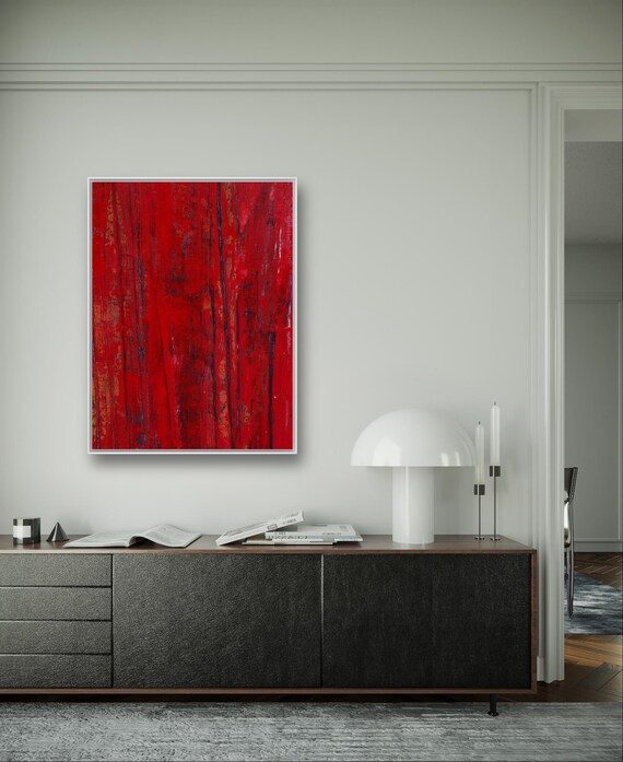 Commissioned painting - Red abstract painting according to personal wishes - Commissioned abstract painting