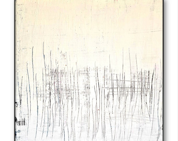 Modern painting using scratch technique - Individual artworks on commission - Abstract commissioned paintings