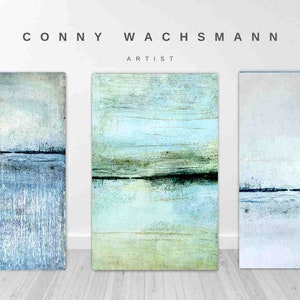 Pictures abstract modern - Set landscape fog - commissioned painting abstract