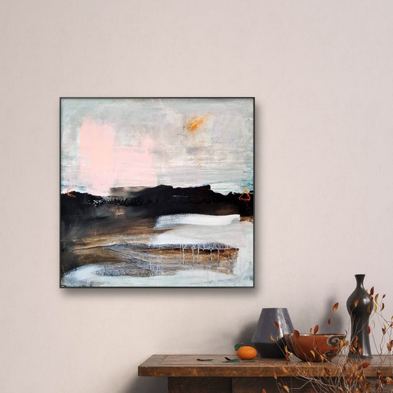 Autumn landscape as a commissioned painting - A story in autumn colours - Commissioned abstract painting
