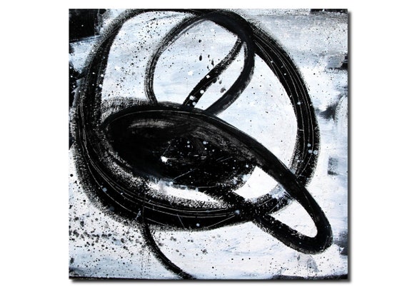 Black and white pictures - Nightswimmung - Commissioned abstract painting