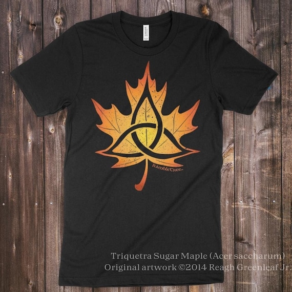 Celtic Knot Maple Leaf Shirt: Vermont Fall Foliage Tee
