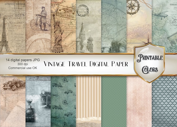 Going Places Digital Scrapbooking Kit, Digital Travel Elements and Papers,  Travel Printable Patterns, Travel Digital Mix Media Elements -   Singapore