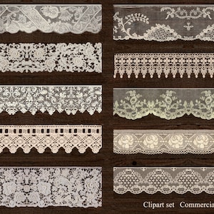 Elfenbeinspitze, digitaler Download, sofortiger Download, Spitzen-Clipart, Spitzen-Scrapbooking, Spitzen-CU, Scrap-CU, Vintage-Spitze, Spitze-Png,