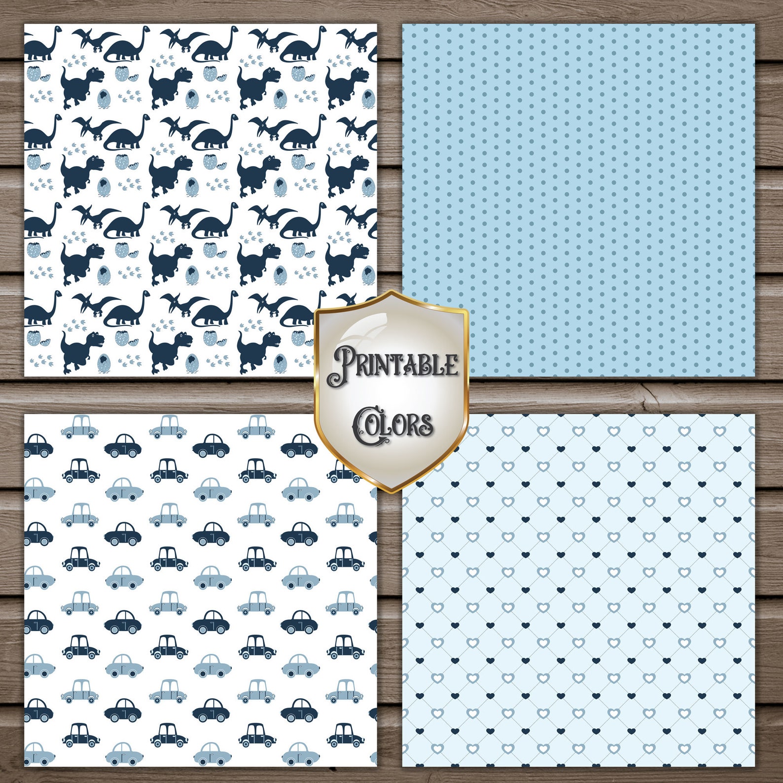 Light Blue Paper Baby Boy, Seamless Digital Background for Scrapbooking