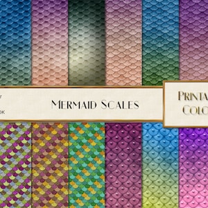 Mermaid scale digital paper - digital download - mermaid paper - dragon paper - mermaid scrapbook - mermaid texture - mermaid decoupage