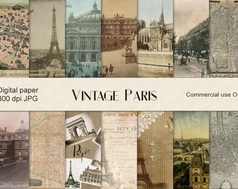 Printable Image With Vintage Paris Design French Ephemera - Etsy