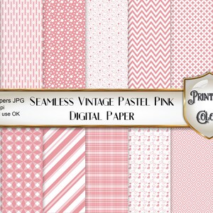 Digital paper astratto rosa vintage, sfondo seamless per scrapbooking e decoupage, sfondi rosa retro