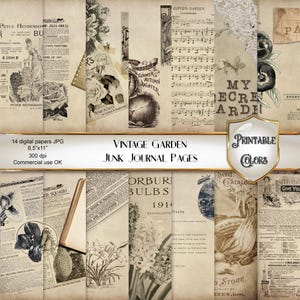 Catalogo giardino vintage digitale - download ephemera pubblicità garden shop per scrapbooking e decoupage