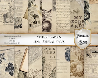 Digital Vintage Garden Catalog - Download Garden Shop Advertising Ephemera for Scrapbooking and Decoupage