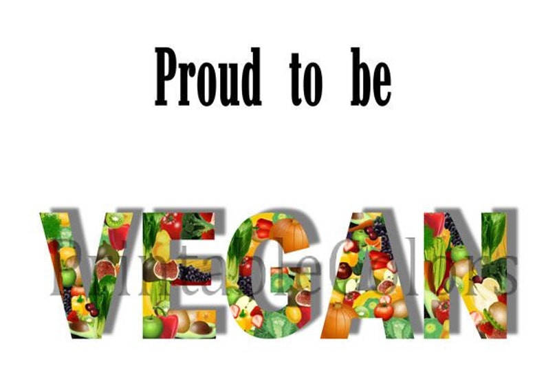 Vegan Digital Download Instant Download Printable Art Etsy