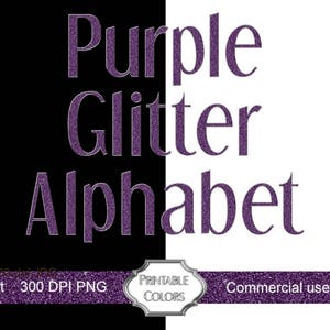 Purple glitter alphabet, digital download, Halloween alphabet, clip art alphabet, scrapbook alphabet, purple clipart, scrap CU, alphabet CU