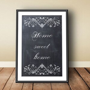 Digital download Home Sweet Home, chalkboard art print