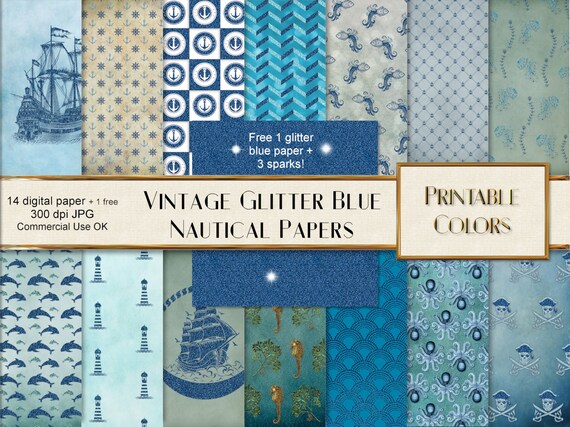 Digitales Papier Nautischen Bootfahren Vintage Digital Etsy
