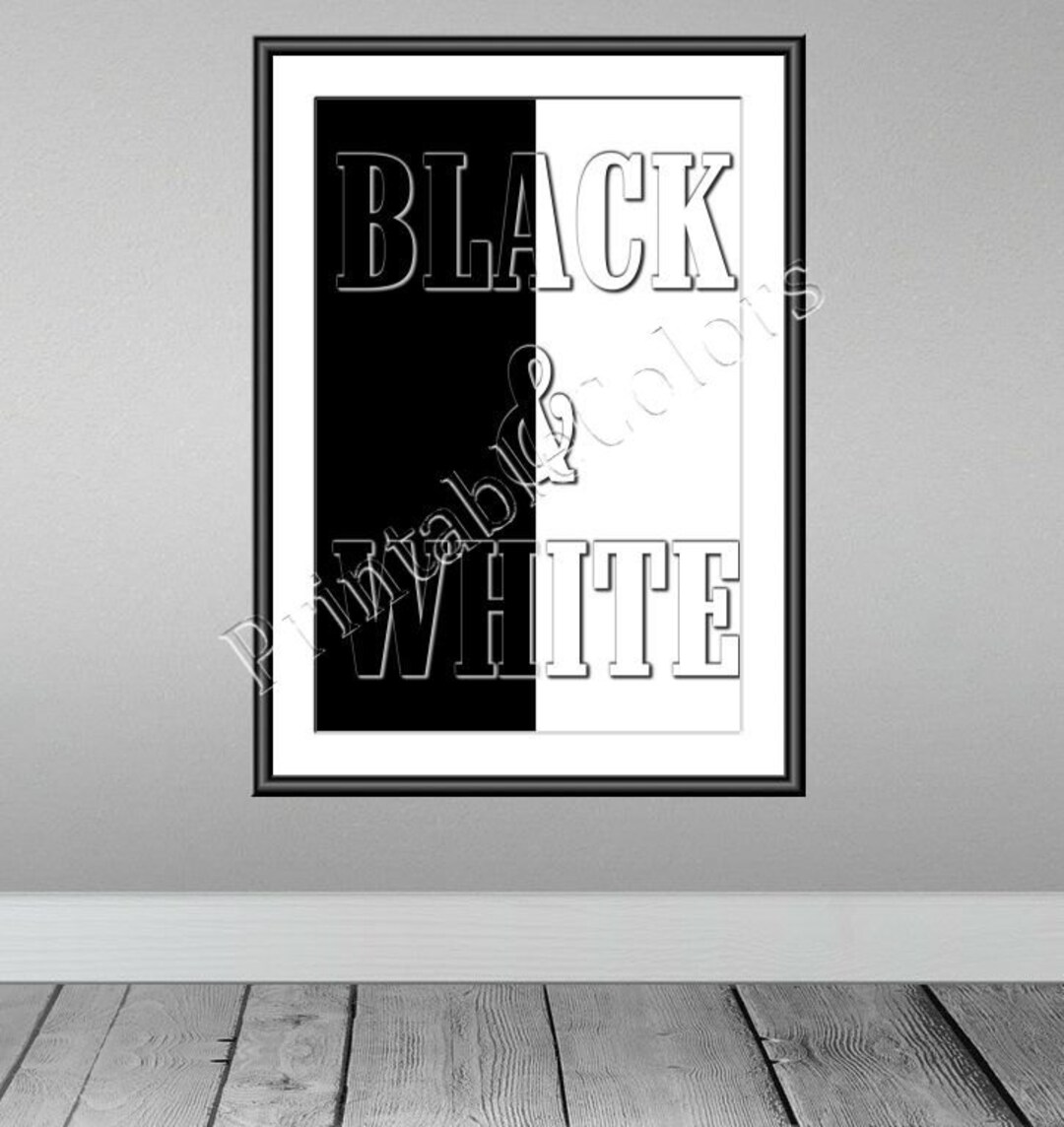 Digital Download, Instant Download, Printable Art, Black &amp; White ...