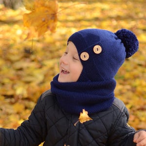 Toddler Boy Winter Hat With Pompom image 2