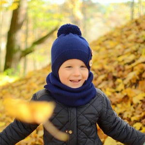 Toddler Boy Winter Hat With Pompom image 3